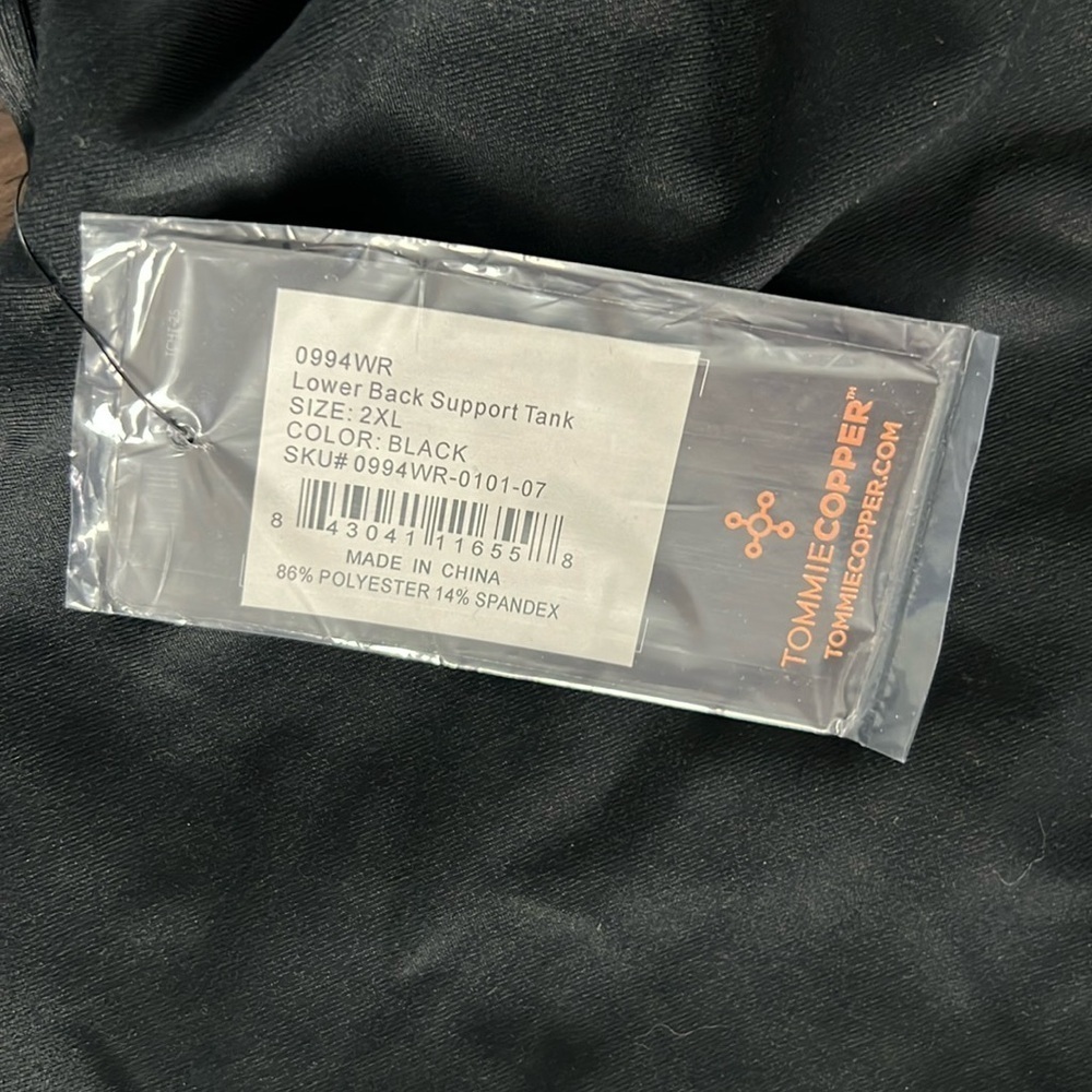 NWT Tommie Copper Womens Lower Back Support Tank Black Size 2XL - Picture 7 of 11
